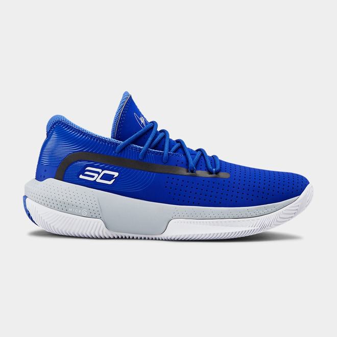 Under Armour SC 3ZER0 III - Chlapcenske Basketbalove Topanky - Kráľovská Modrá/Siva